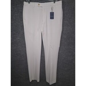 Peter Millar Crown Crafted Mens White Dress Pants Size 34 32 Slim Fit NWT